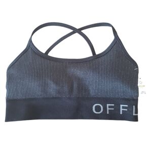 Offline by Aerie NWT Sports Bra Medium Black Retail $34.95